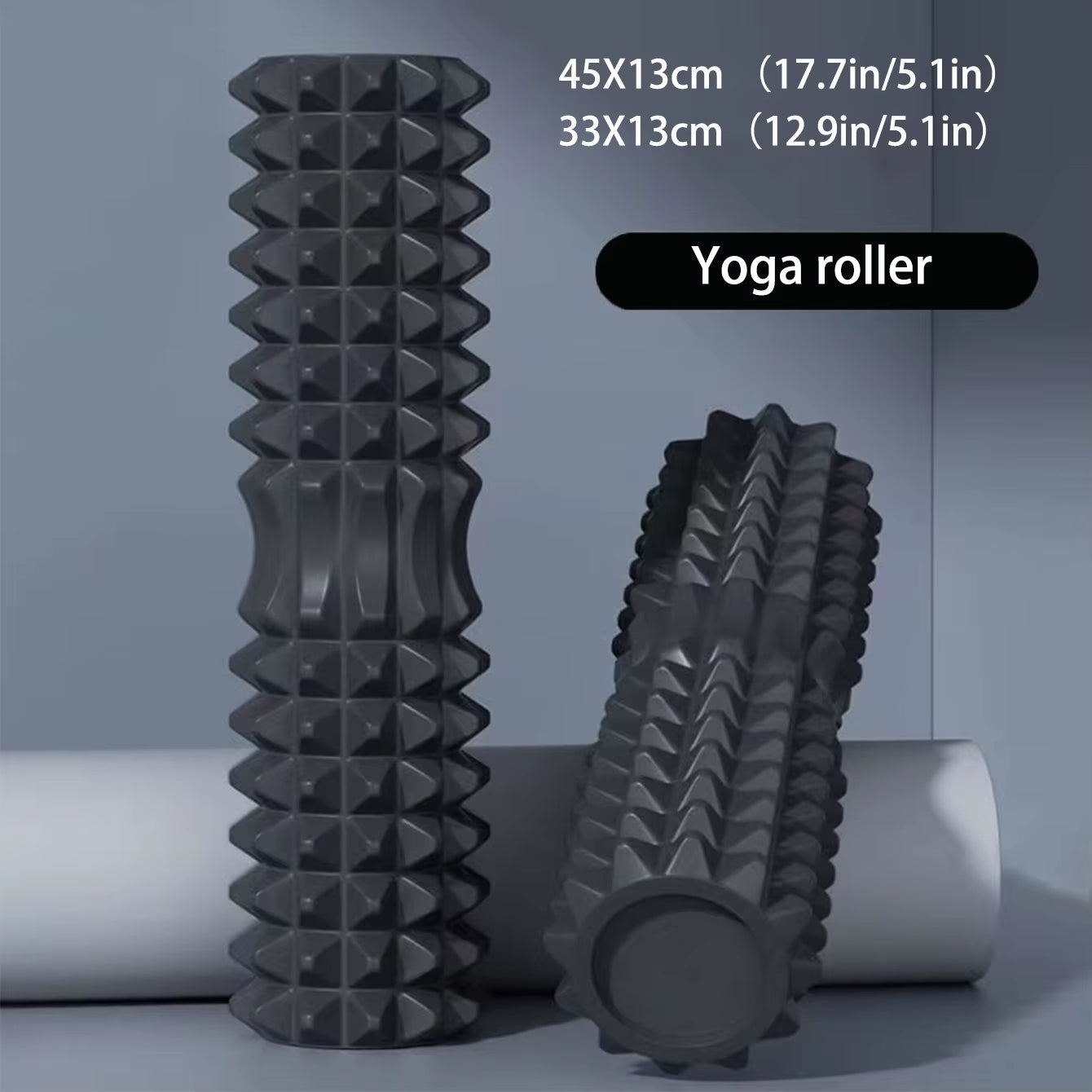 45Cm Yoga Foam Roller Muscle Massage Block Pilates Tools Yoga Column Fitness Foam Roller Set Gym Yoga Brick Exercise Equipment