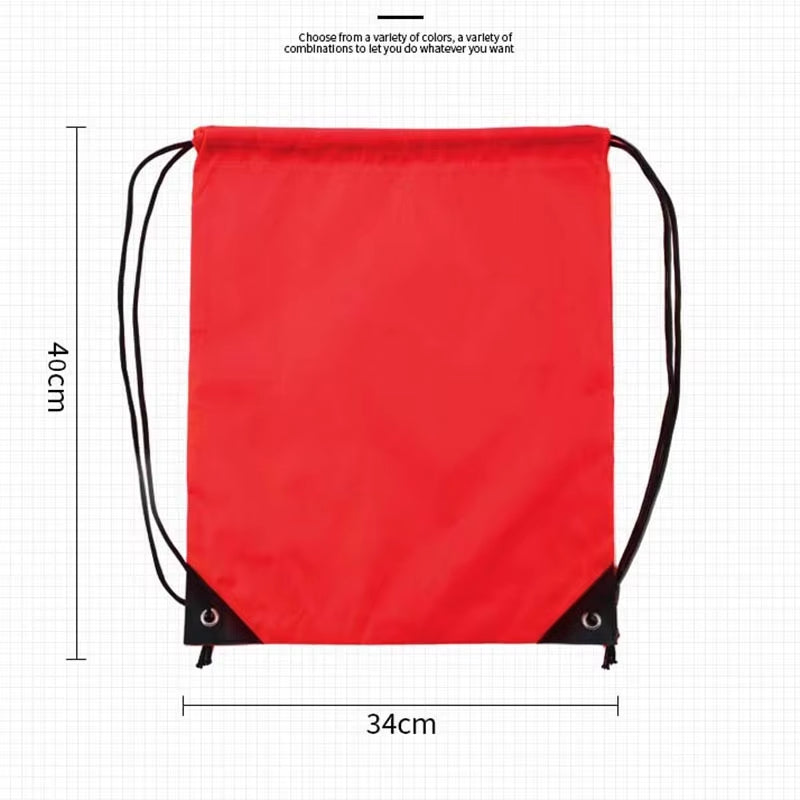 Waterproof Gym Bag Drawstring Sack Fitness Travel Outdoor Backpack DIY Daybag Shopping Bags Swimming Basketball Yoga Sports Bags