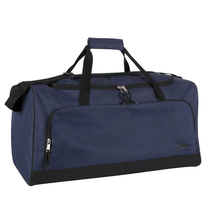 , 55 Liter 24" Lightweight Unisex Canvas Duffle Bags for Traveling, the Gym, and as Sports Equipment Bag/Organizer - Navy Blue