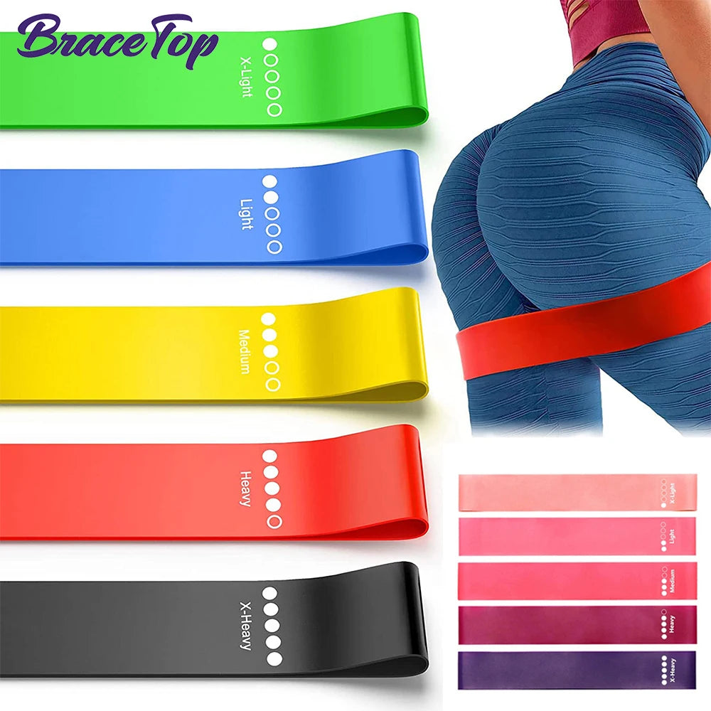 5 Pcs Portable Fitness Workout Equipment Rubber Resistance Bands Yoga Gym Elastic Gum Strength Pilates Crossfit Weight