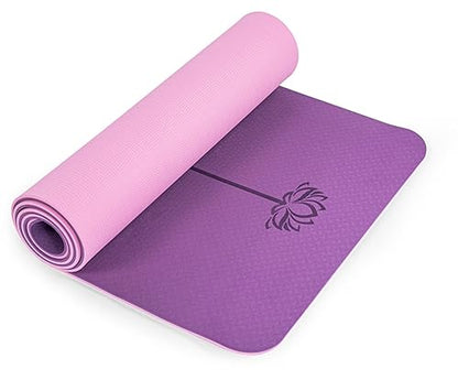 Yoga Mat Non Slip, Pilates Fitness Mats, Eco Friendly, Anti-Tear Yoga Mats for Women, 14 Exercise Mats for Home Workout with Car